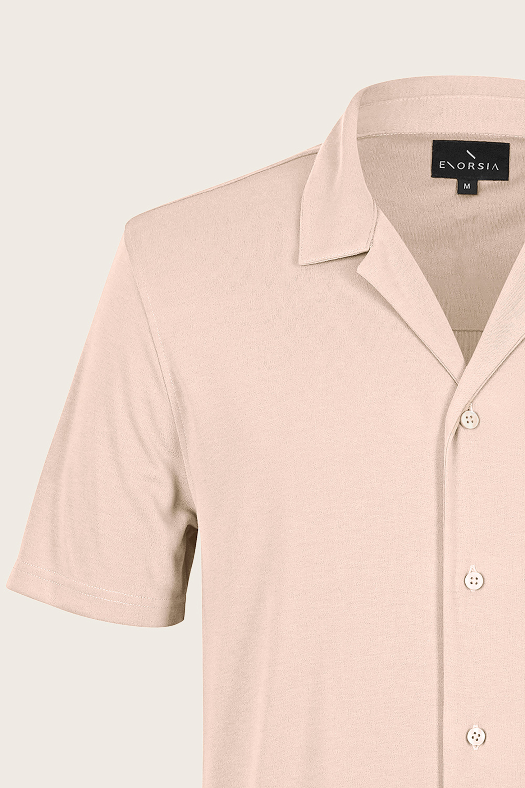 Men's Regular Fit Revere Collar Jersey Shirt