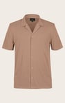 Men's Regular Fit Revere Collar Jersey Shirt