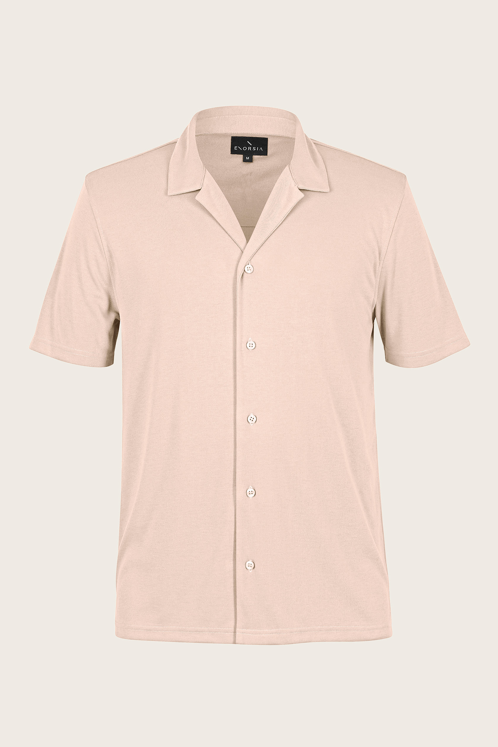Men's Regular Fit Revere Collar Jersey Shirt