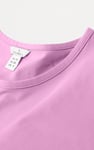 Shoulder Padded Cap-Sleeve Roll-Up T-Shirt