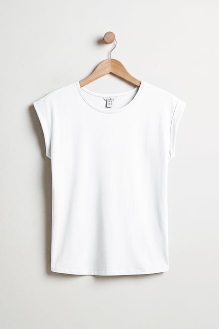 Shoulder Pad Roll Sleeve T-Shirt