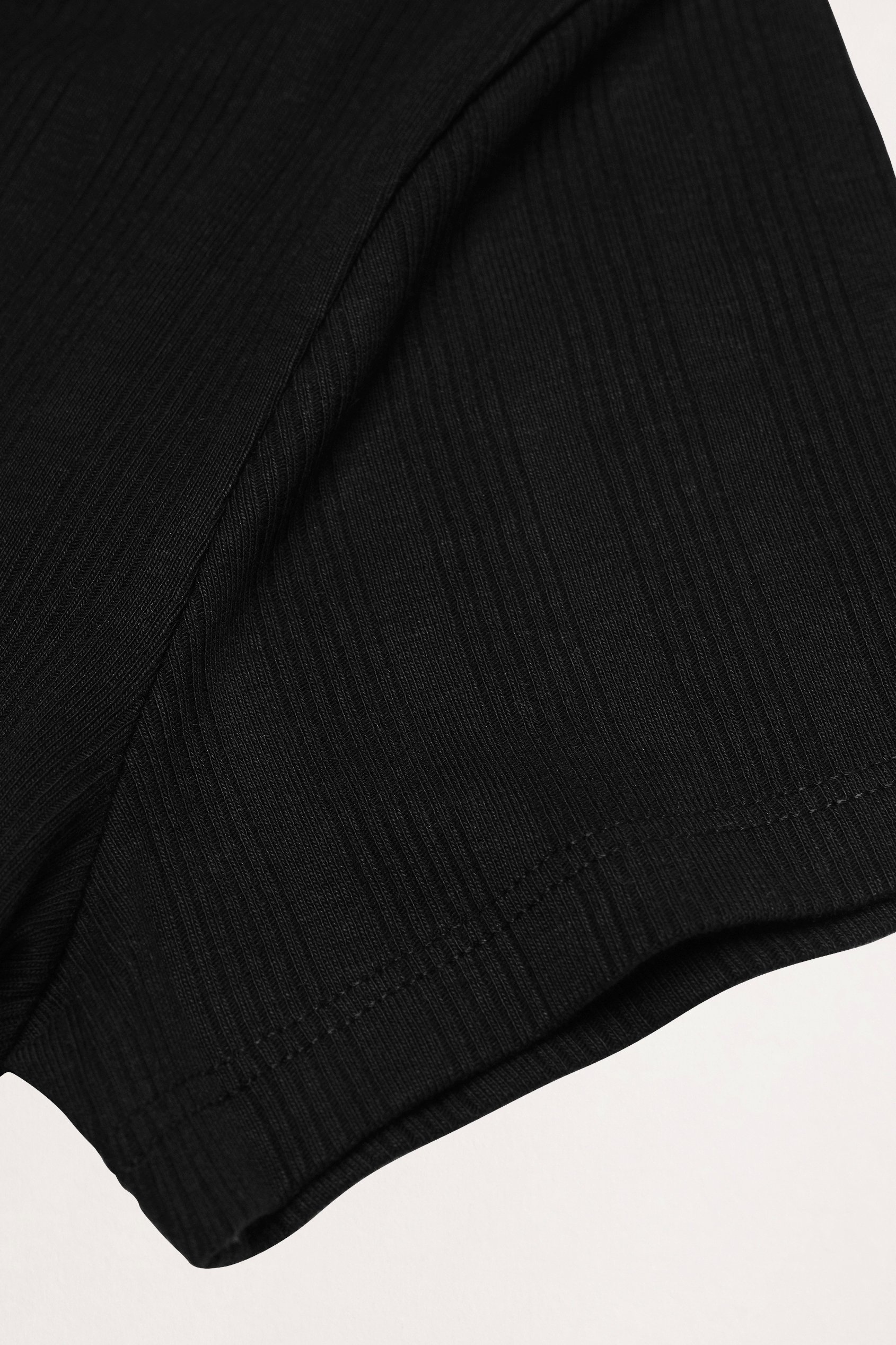 Ribbed Button-Up Short Sleeve T-Shirts