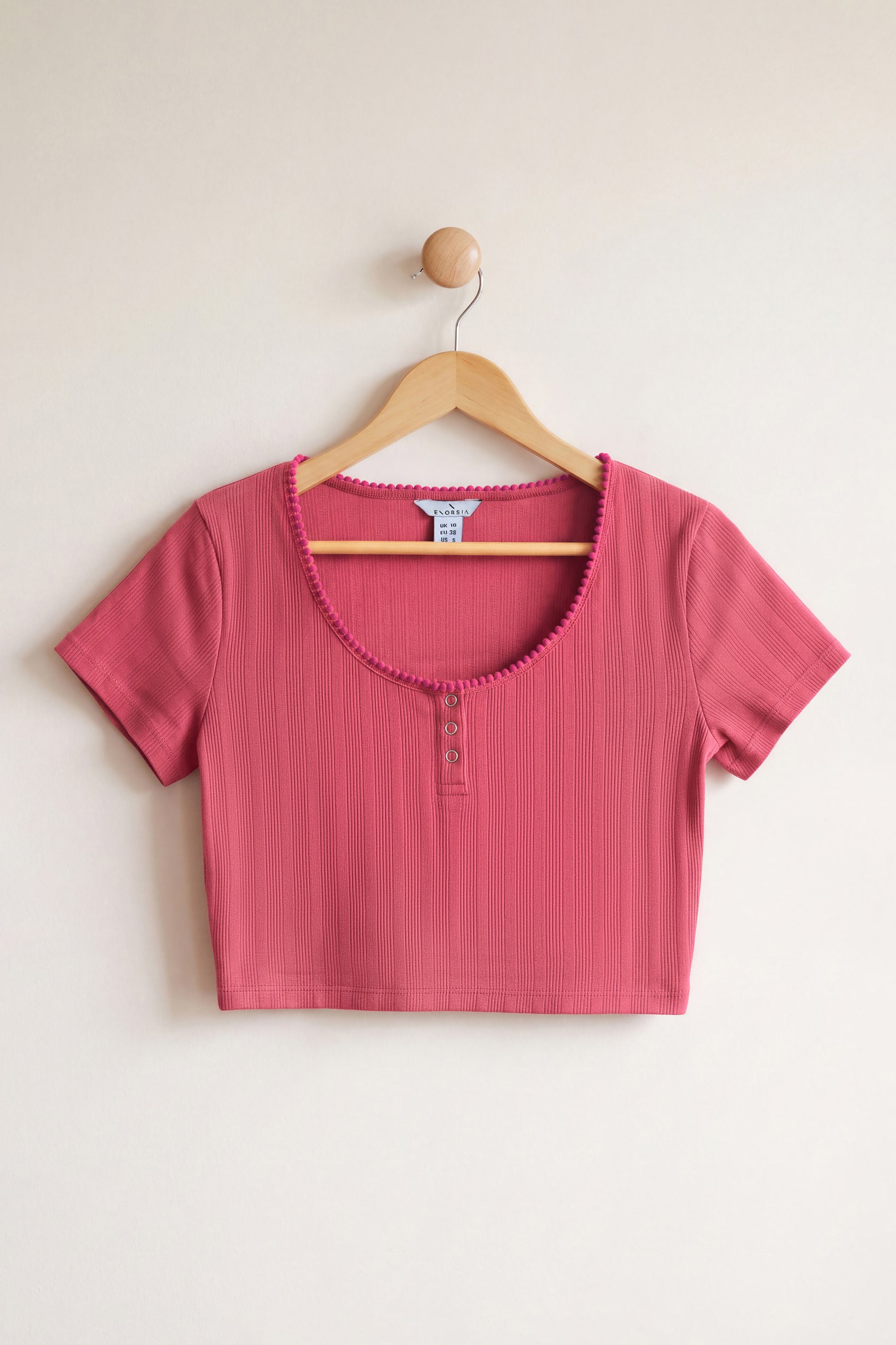 Ribbed Button-Up Short Sleeve T-Shirts