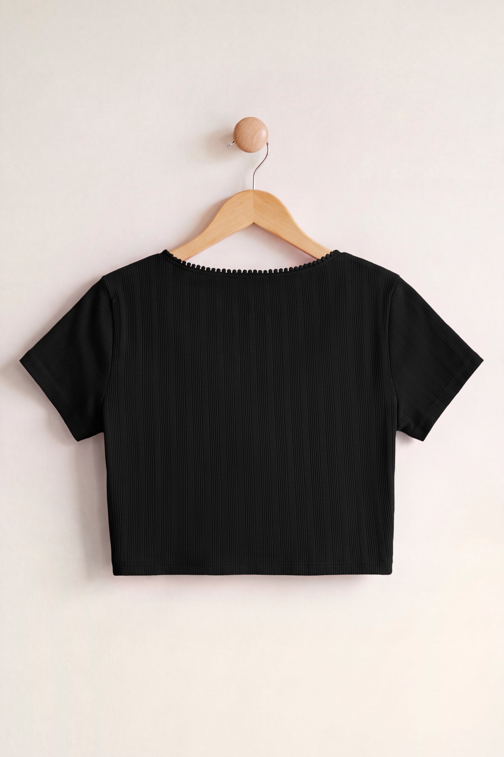 Ribbed Button-Up Short Sleeve T-Shirts
