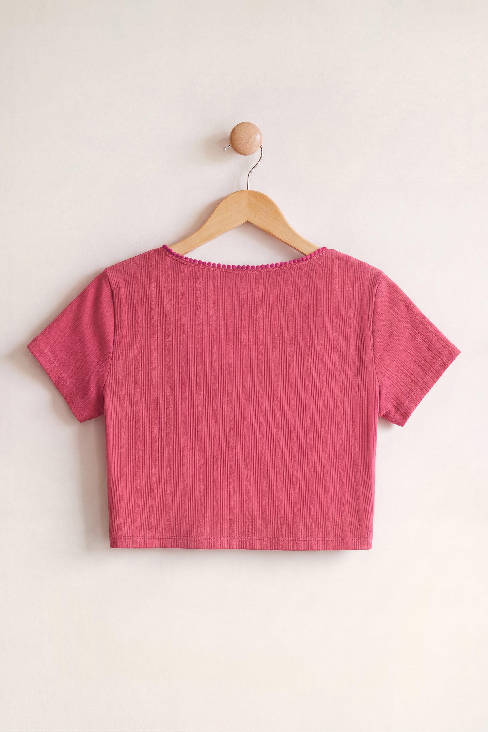 Ribbed Button-Up Short Sleeve T-Shirts