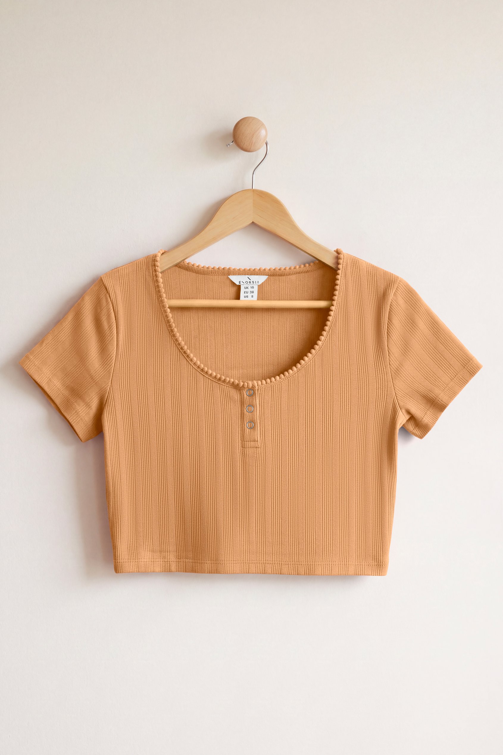 Ribbed Button-Up Short Sleeve T-Shirts
