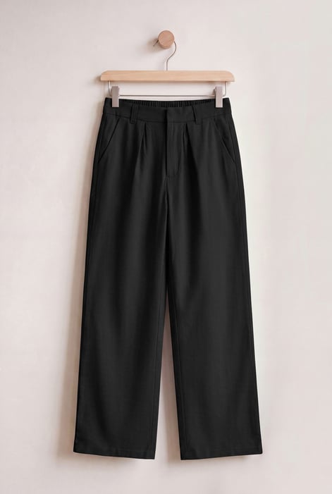Green Wide Leg Woven Smart Trousers