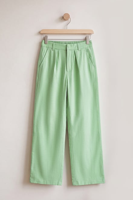 Wide Leg Woven Smart Trousers