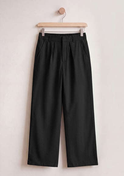 Wide Leg Woven Smart Trousers