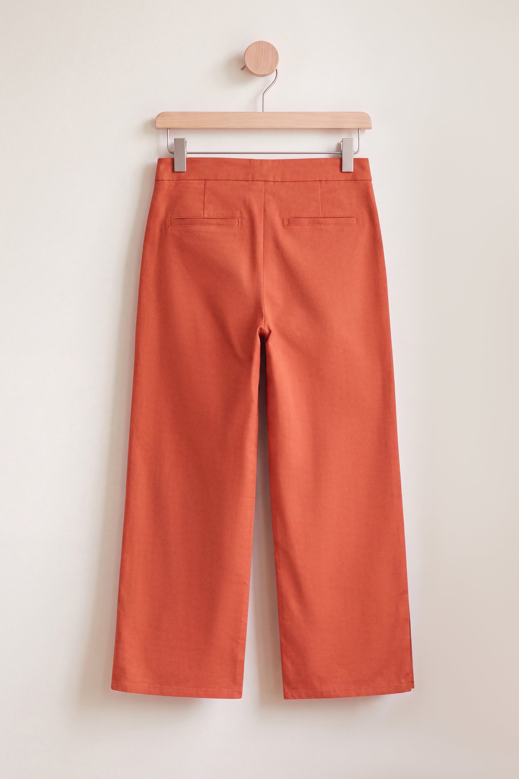 Relaxed Twill Wide Leg Trouser