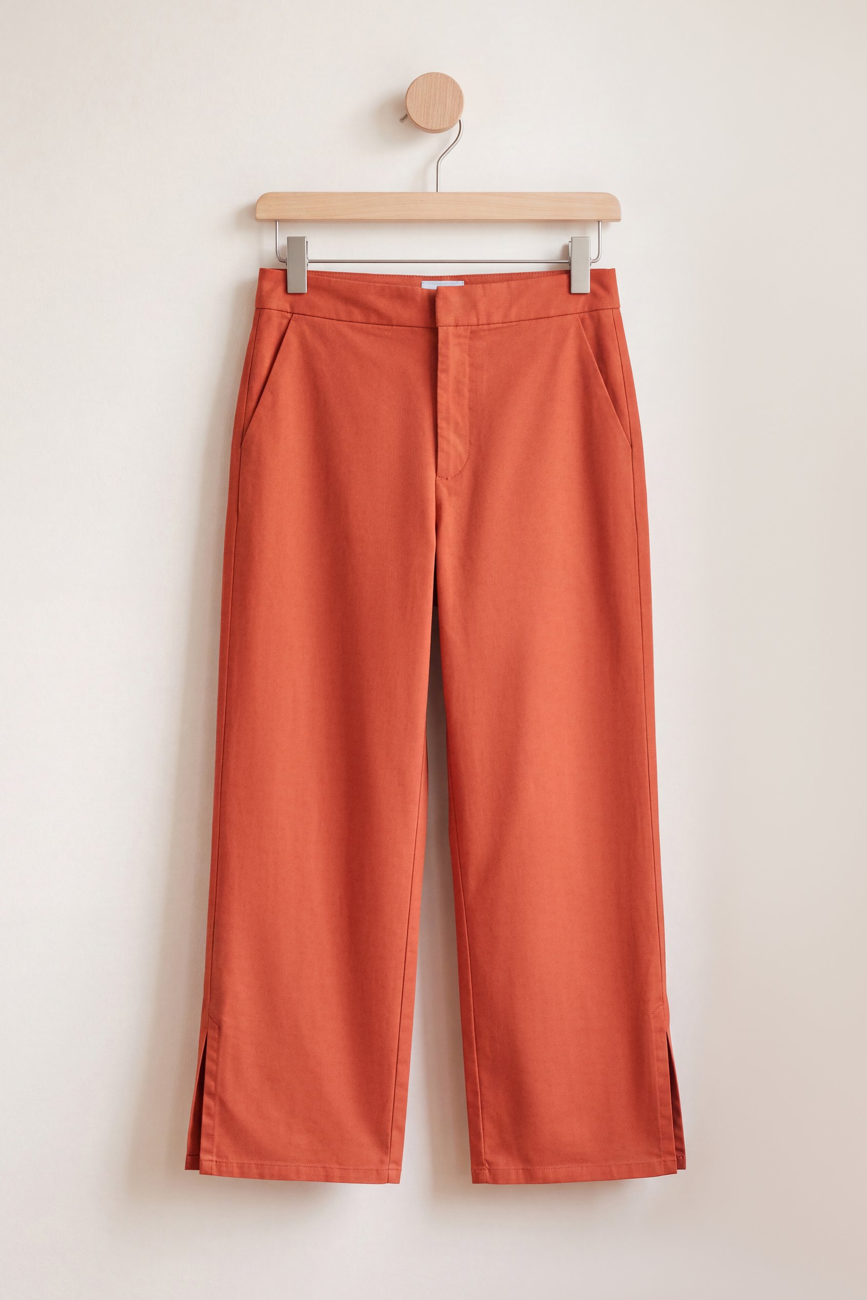 Relaxed Twill Wide Leg Trouser