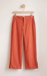Relaxed Twill Wide Leg Trouser