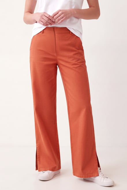 Relaxed Twill Wide Leg Trouser