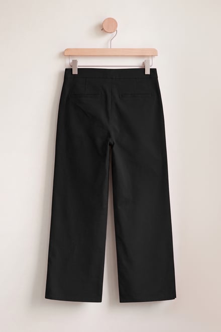 Relaxed Twill Wide Leg Trouser
