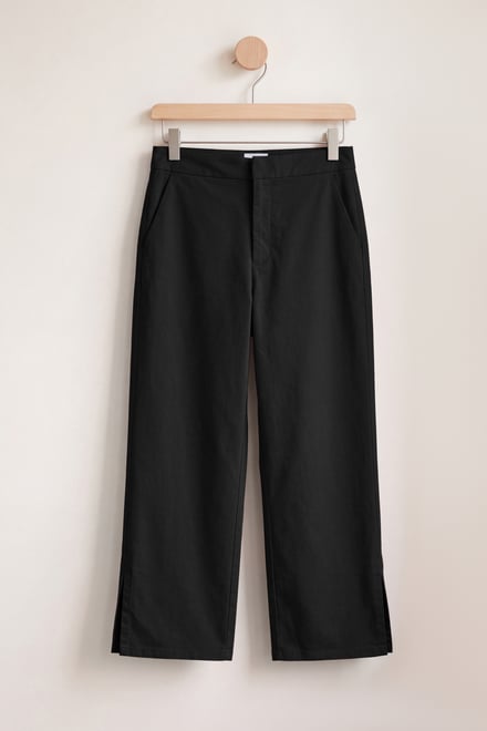 Relaxed Twill Wide Leg Trouser