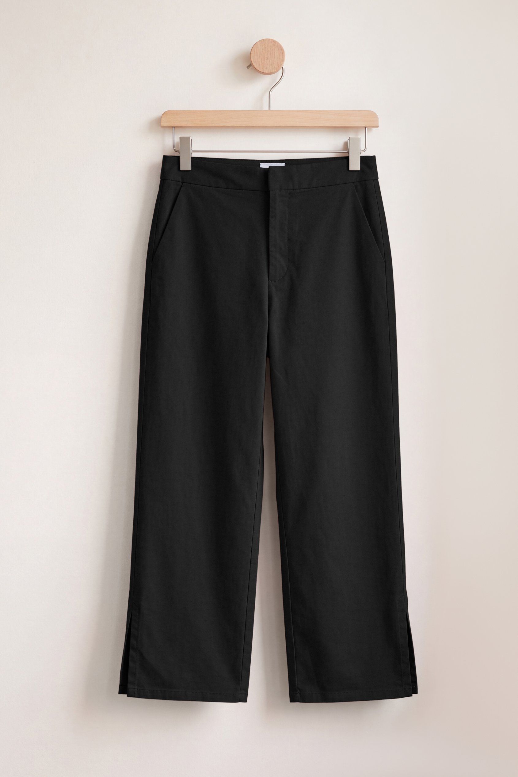 Relaxed Twill Wide Leg Trouser