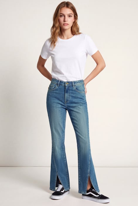 Light Blue Enorsia Authentic Bell Bottom Jeans