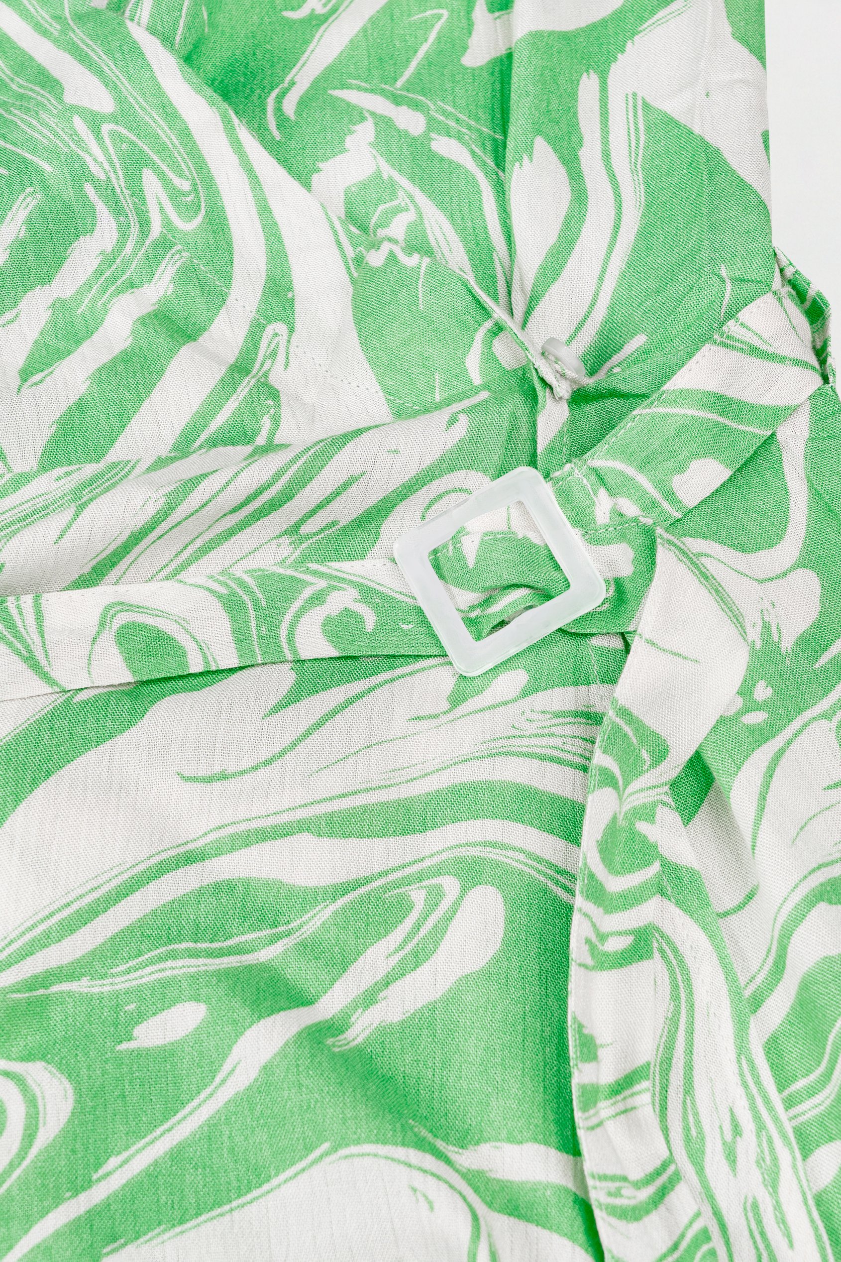 Fluid Print Wrap Dress