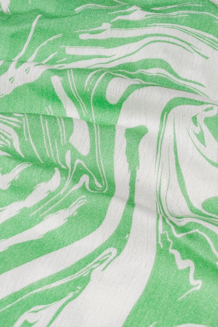 Fluid Print Wrap Dress