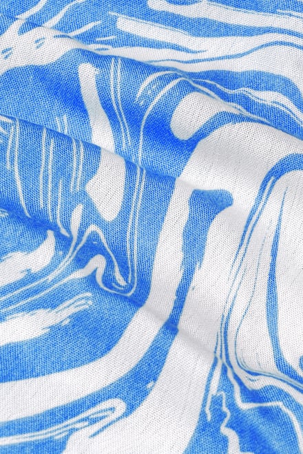 Fluid Print Wrap Dress