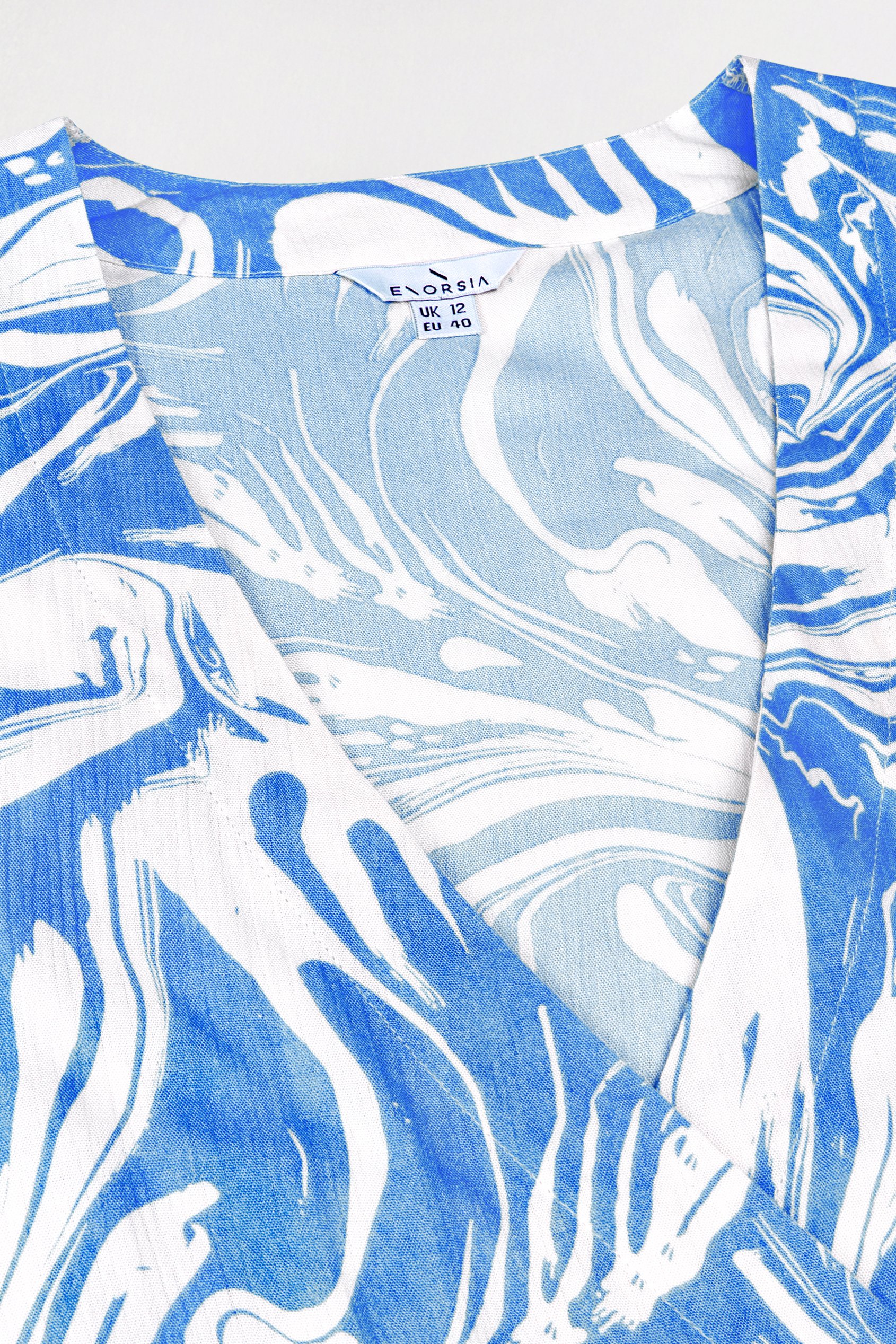 Fluid Print Wrap Dress