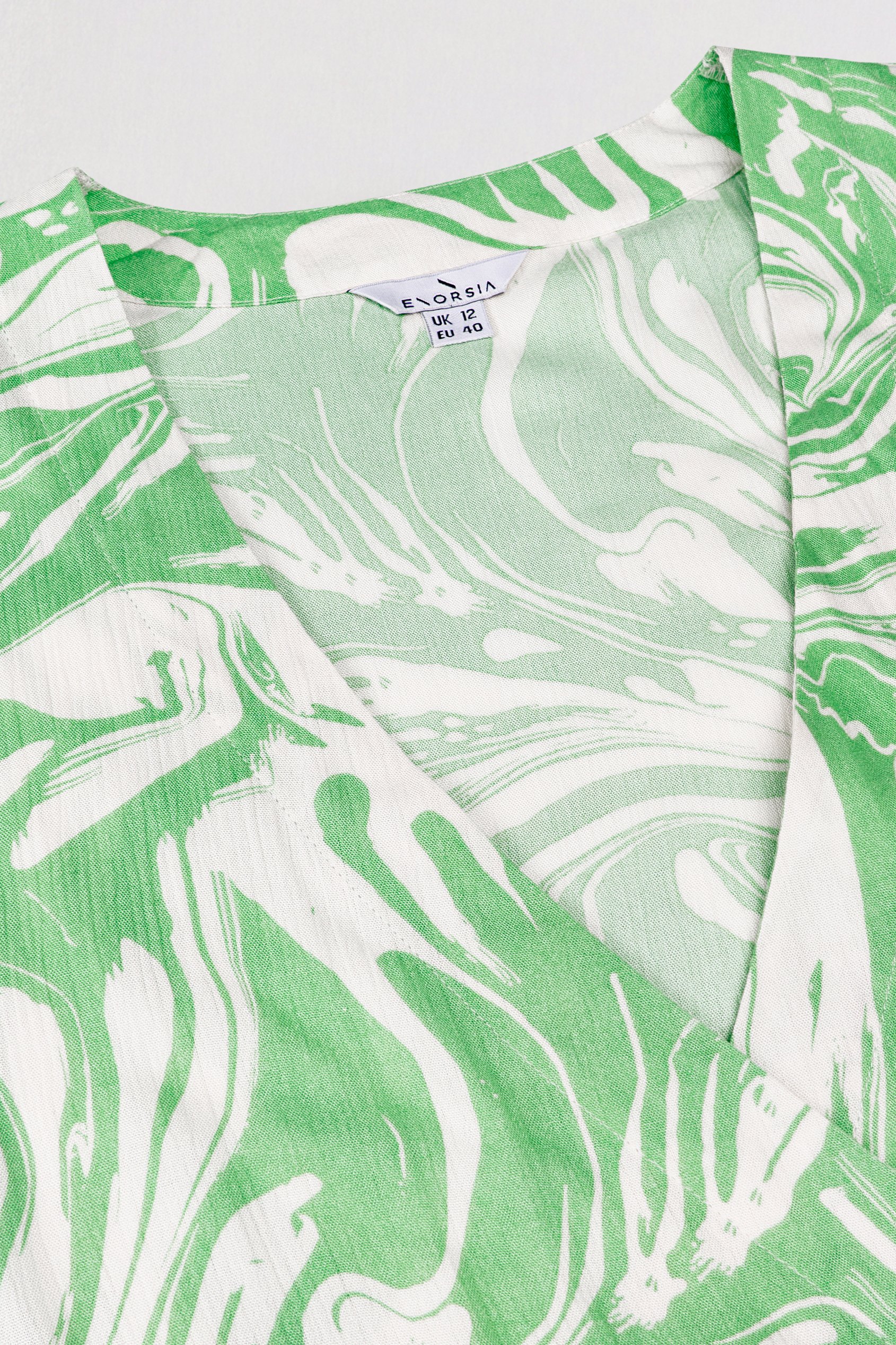 Fluid Print Wrap Dress