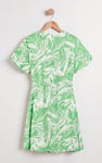 Fluid Print Wrap Dress