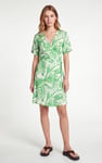 Fluid Print Wrap Dress