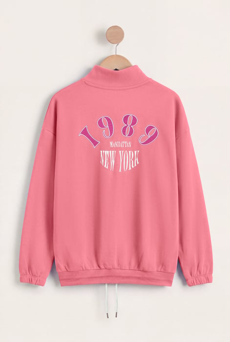 Women’s Pink Quarter Zip Sweatshirt | Enorsia