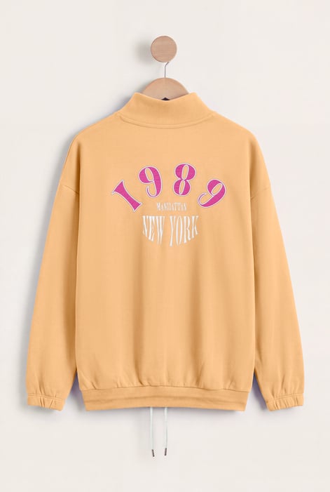Women’s Orange Quarter Zip Sweatshirt | Enorsia