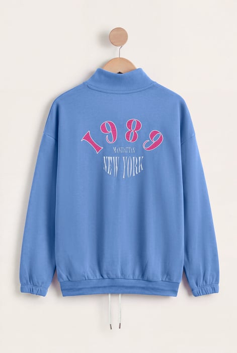 Women’s Blue Quarter Zip Sweatshirt | Enorsia
