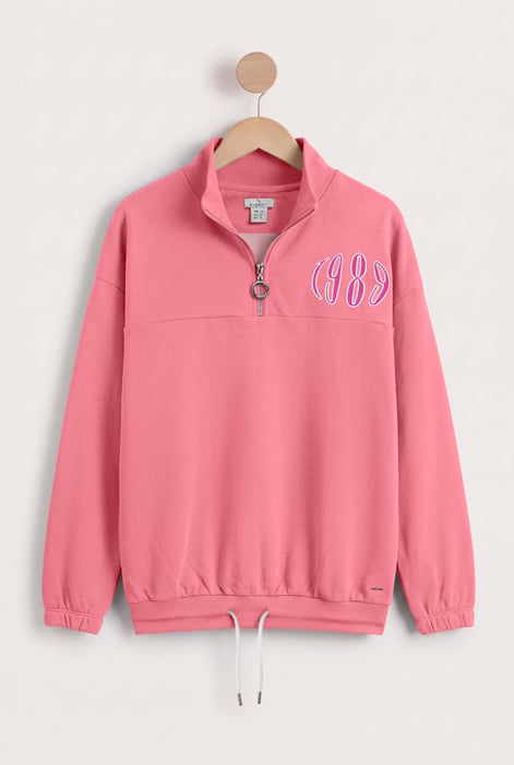 Women’s Green Quarter Zip Sweatshirt | Enorsia