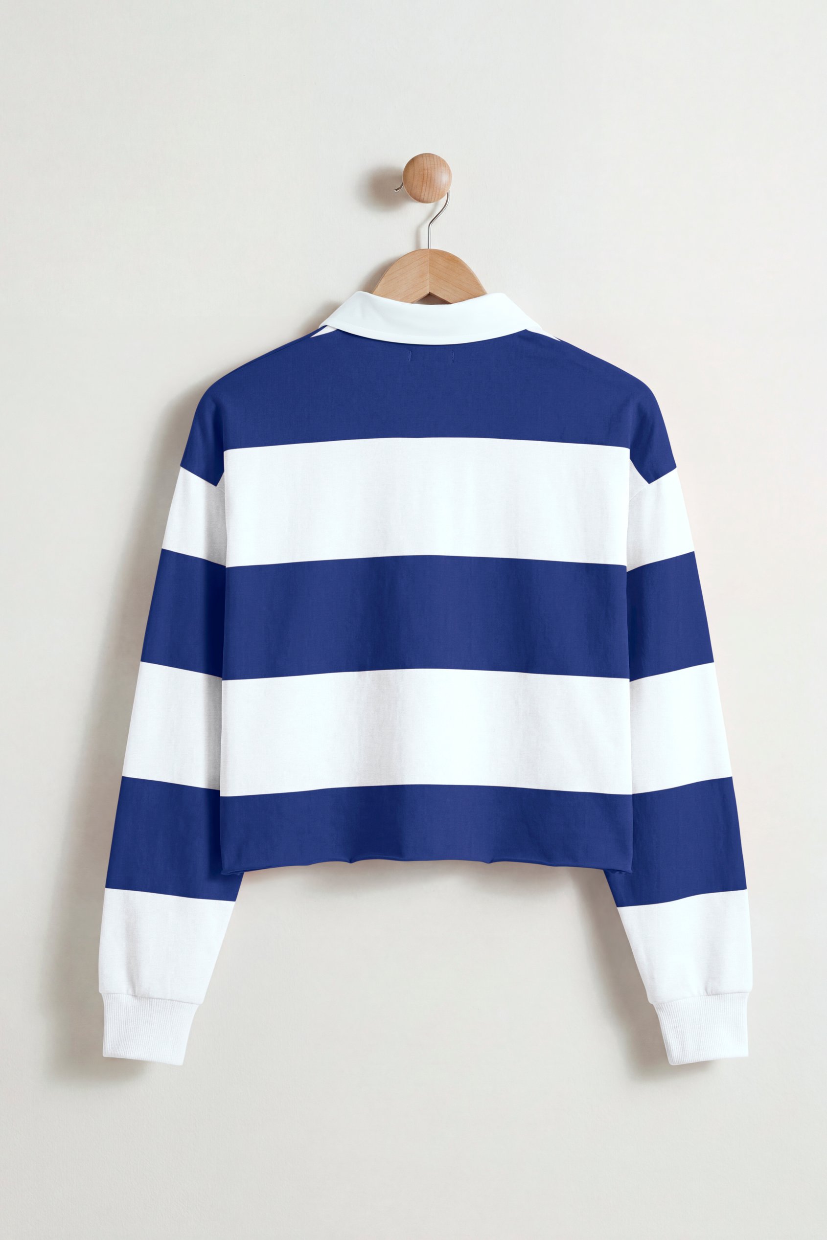 Stripe Cropped Rugby Top