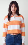 Stripe Cropped Rugby Top