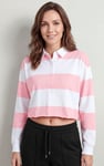 Stripe Cropped Rugby Top