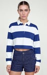 Stripe Cropped Rugby Top