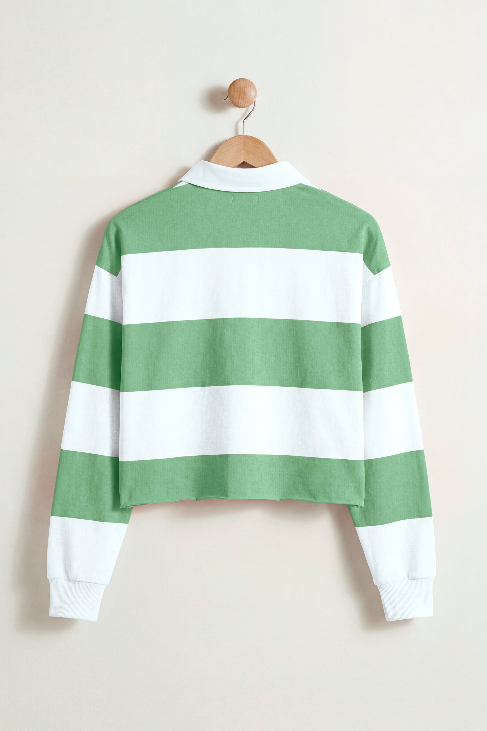 Stripe Cropped Rugby Top