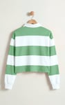 Stripe Cropped Rugby Top