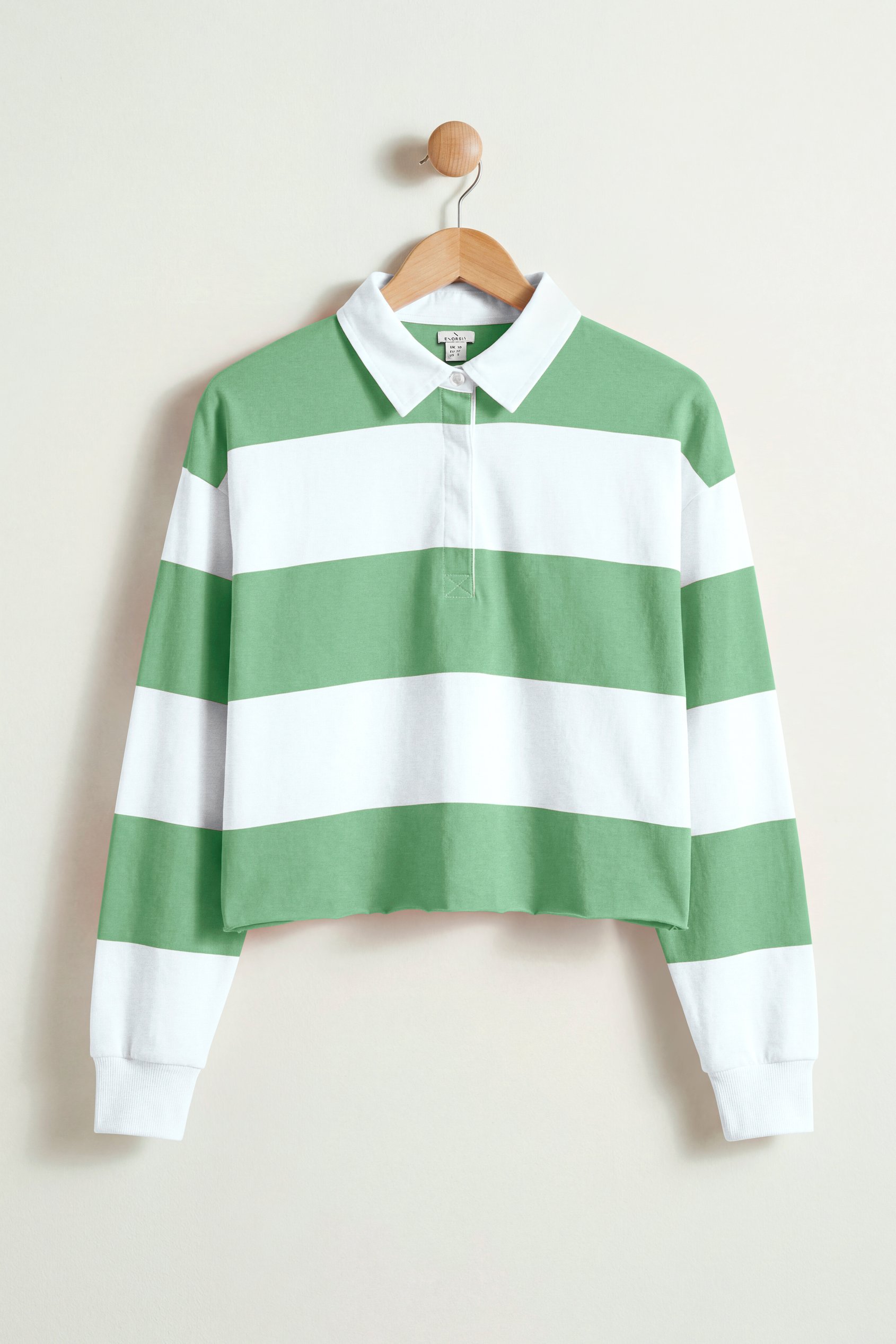 Stripe Cropped Rugby Top