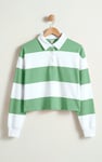 Stripe Cropped Rugby Top