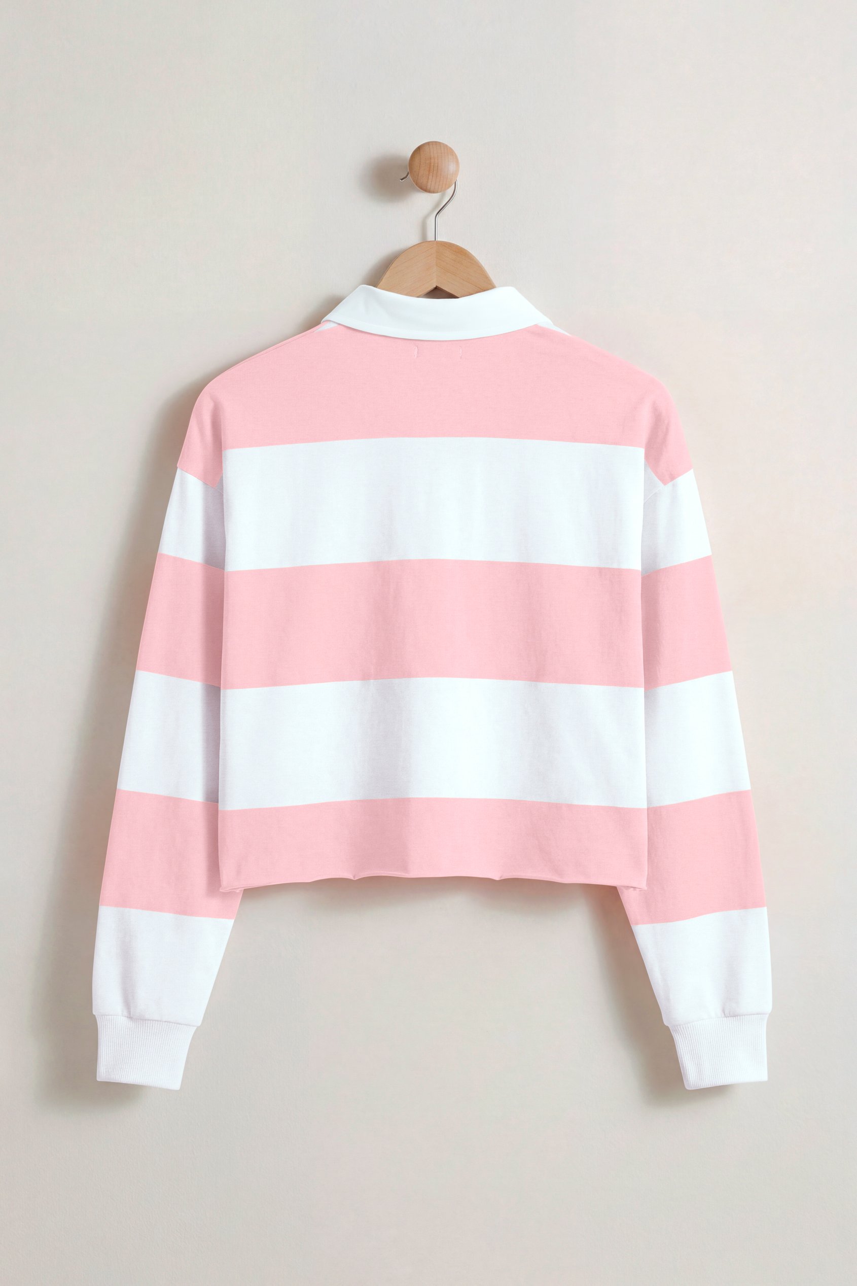 Stripe Cropped Rugby Top