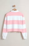 Stripe Cropped Rugby Top