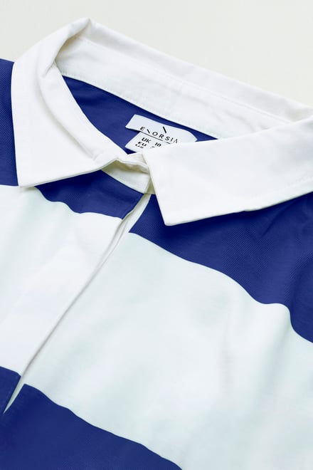 Stripe Cropped Rugby Top