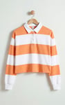Stripe Cropped Rugby Top