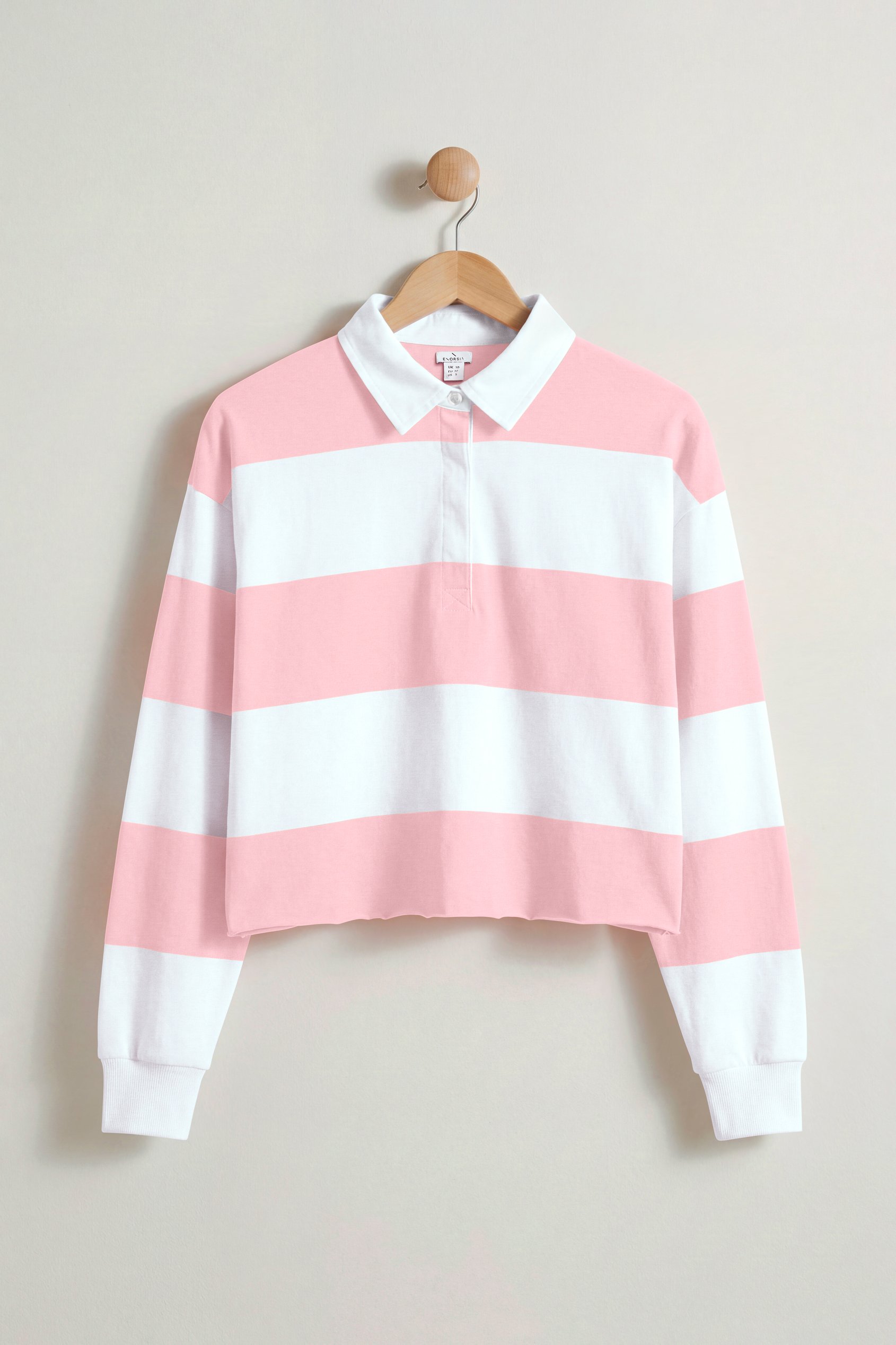 Stripe Cropped Rugby Top