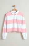 Stripe Cropped Rugby Top