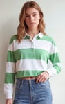 Stripe Cropped Rugby Top