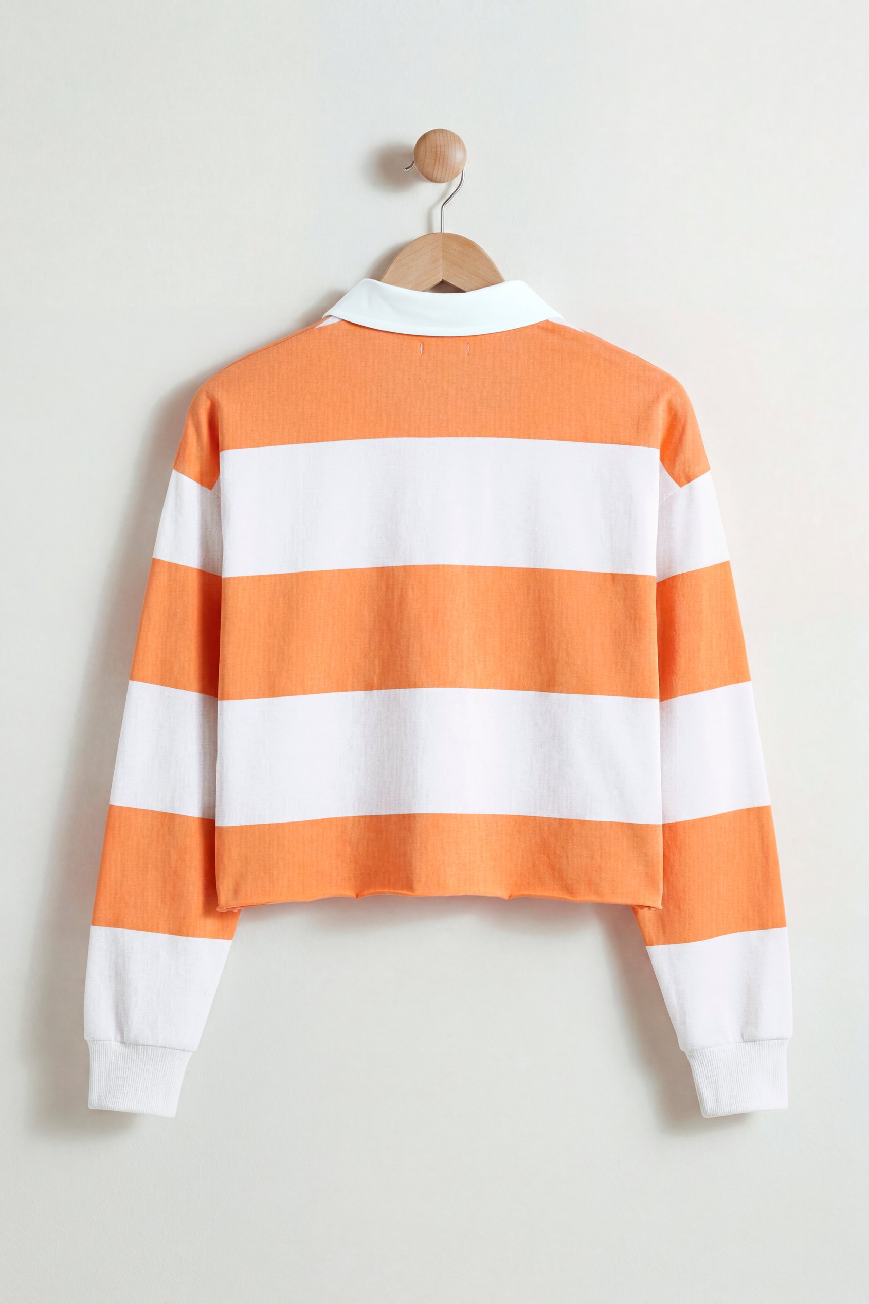 Stripe Cropped Rugby Top