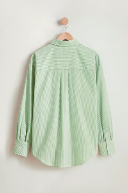 Long Sleeve Stripe Poplin Shirt