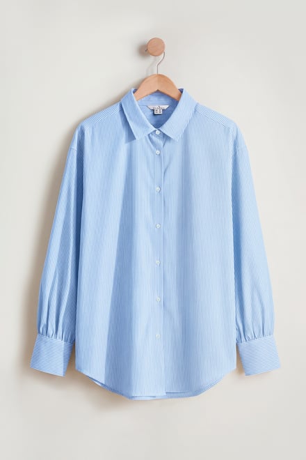 Long Sleeve Stripe Poplin Shirt